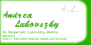 andrea lukovszky business card